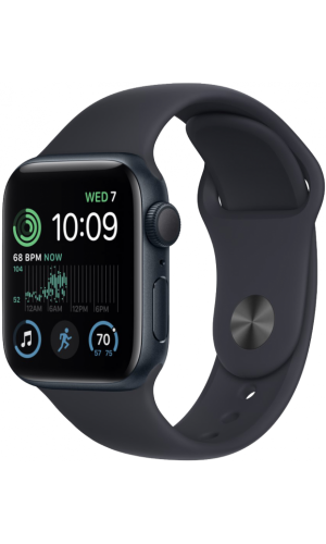 Часы Apple Watch SE GPS 44мм корпус из алюминия темная ночь + ремешок Черный