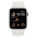 Часы Apple Watch SE GPS 44мм корпус из алюминия серебро + ремешок Синий или Белый (2023)